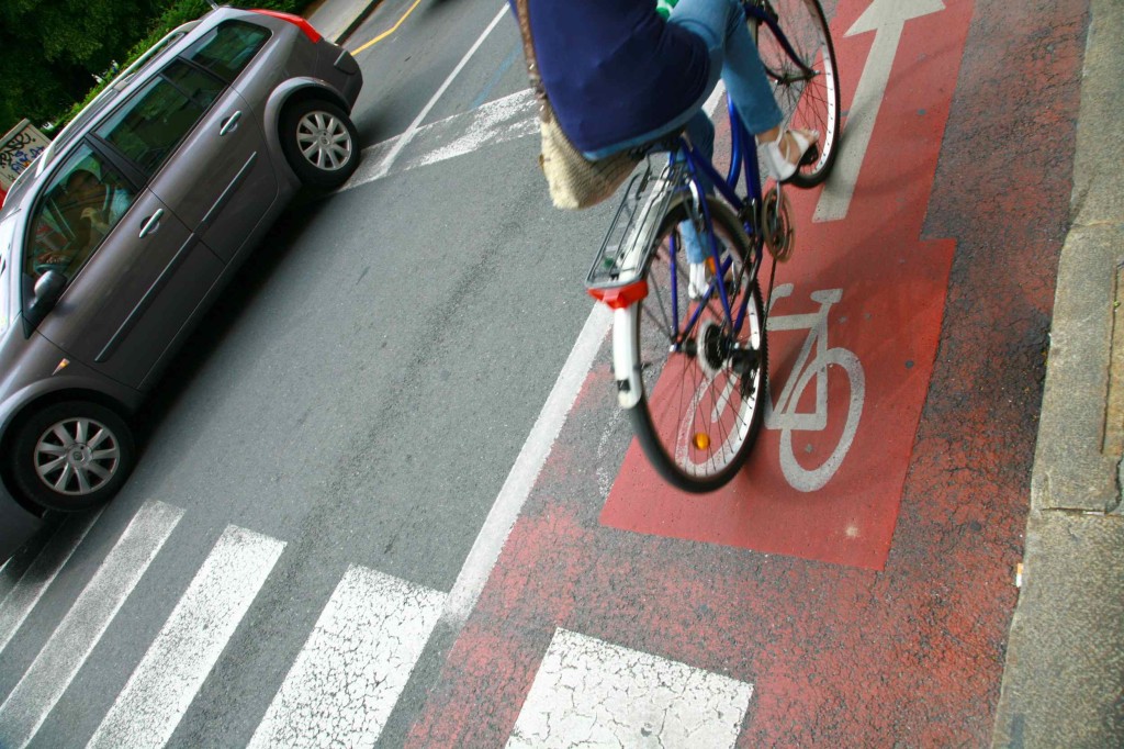 リュブリャナの自転車専用道路