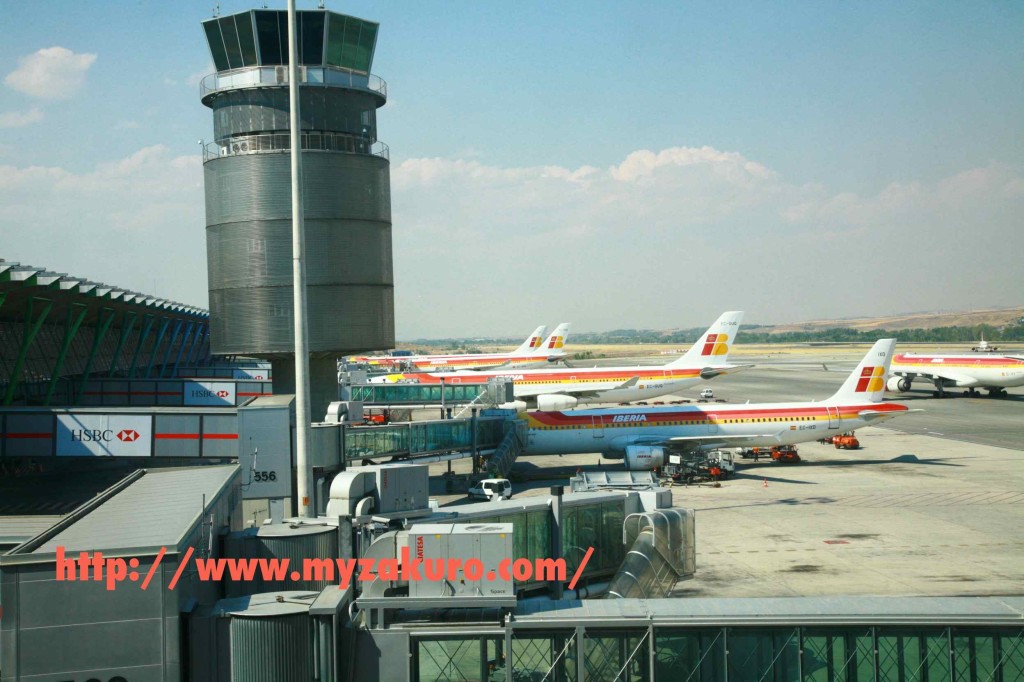 マドリードの空港はイベリア航空が大量に発着。さすがスペインのナショナルフラッグ。