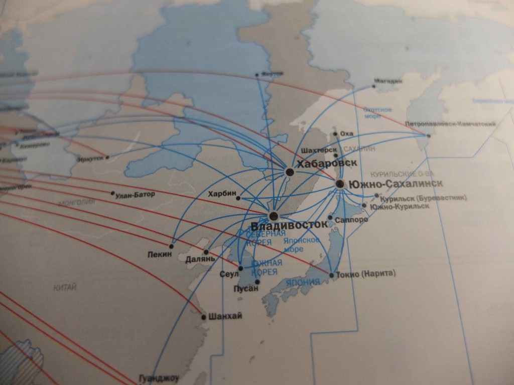 ロシア航空の就航エリアを見ると、樺太や北方領土にも就航している．．．日本人としてはめっちゃ複雑です．．．
