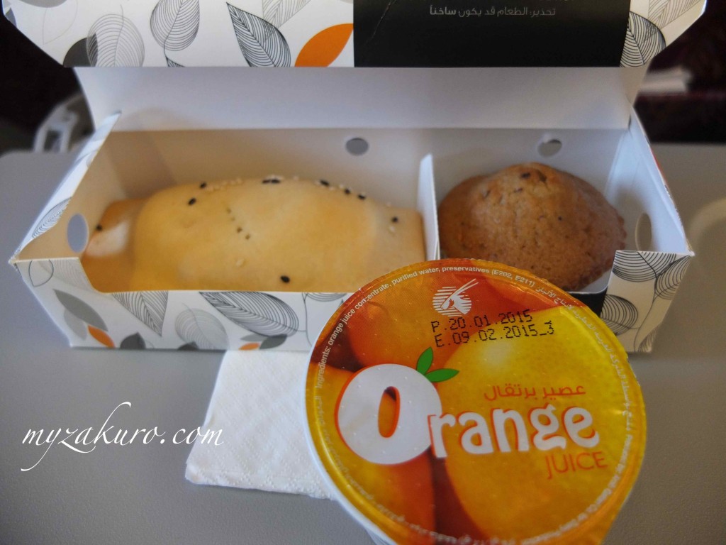 カタール航空の朝食ボックス
