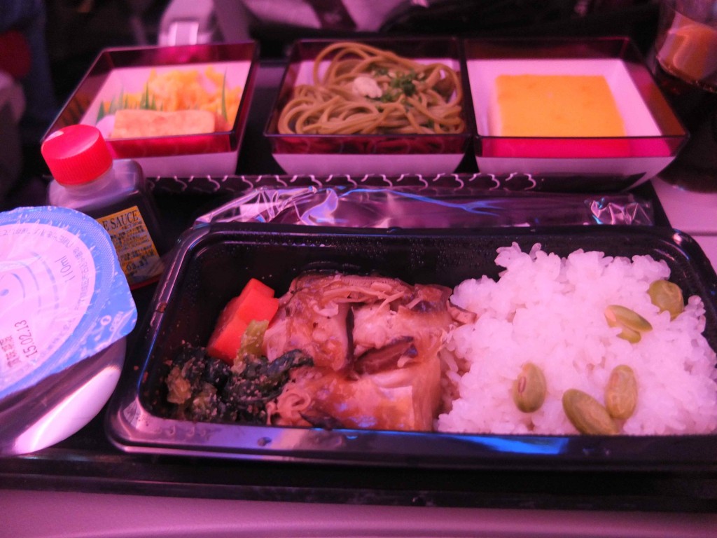 カタール航空の夕食（和食）